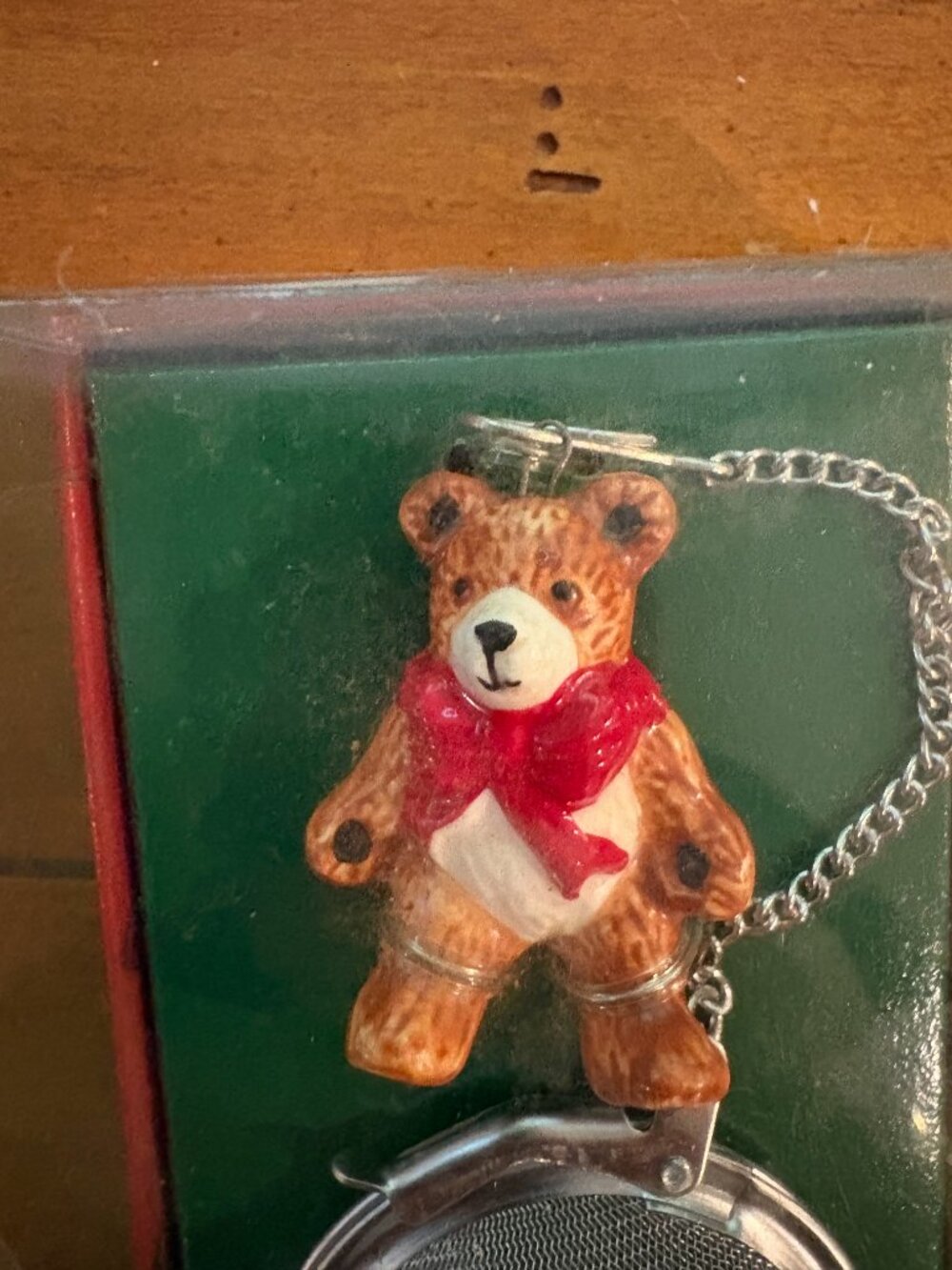 LIKE NEW: Holiday Bear Tea Ball - Picture 2 of 4